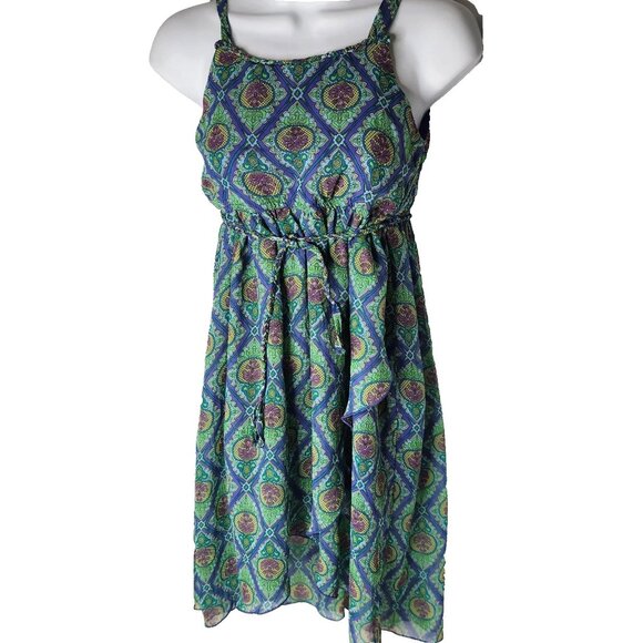 Disney D Signed Juniors Medium Dress Lined Purple Green - Picture 1 of 6